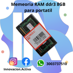 Memoria ddr3 8Gb para portátil